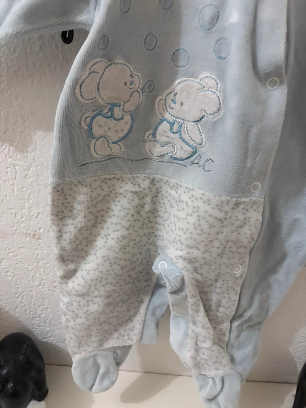 🔵 Set van 3 fluwelen en zachte katoenen pyjama's voor pasgeborenen tot 3 maanden – photo 7